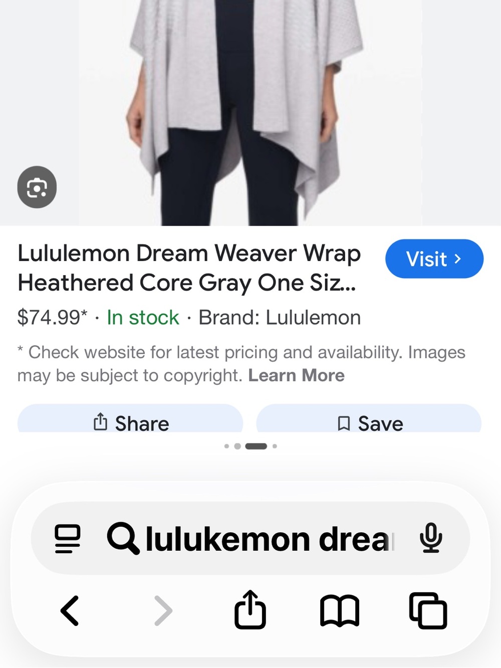 lululemon athletica Heathered Light Gray Wrap Cardigan
